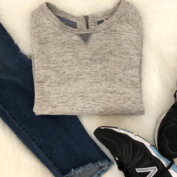 J Brand Zipper Back Sweatshirt - Picture 3 of 7